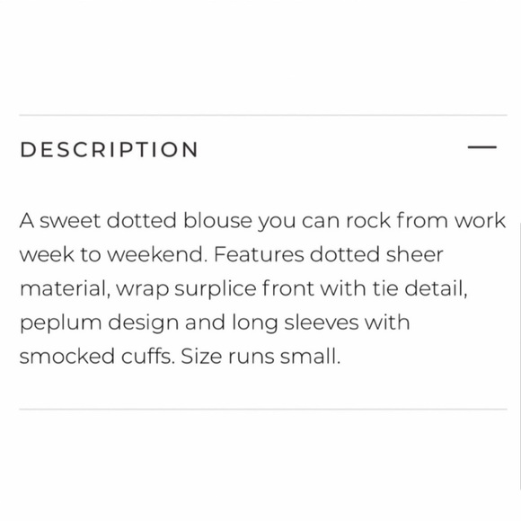 Revamped Black Sheer Dotted Long Sleeve Peplum Blouse - Picture 3 of 5